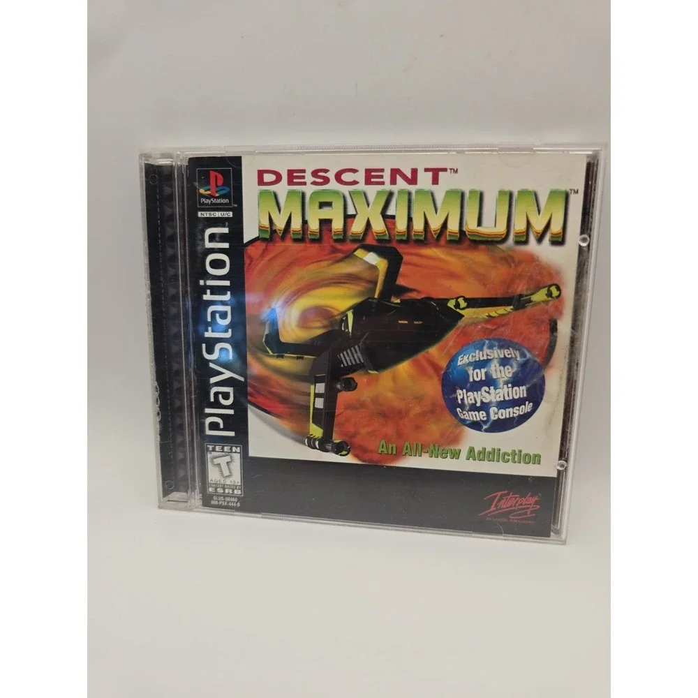 Descent Maximum Black Label PlayStation PS1 Complete CIB,
